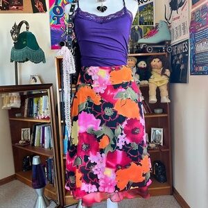 Floral Women's Skirt - Multicolor